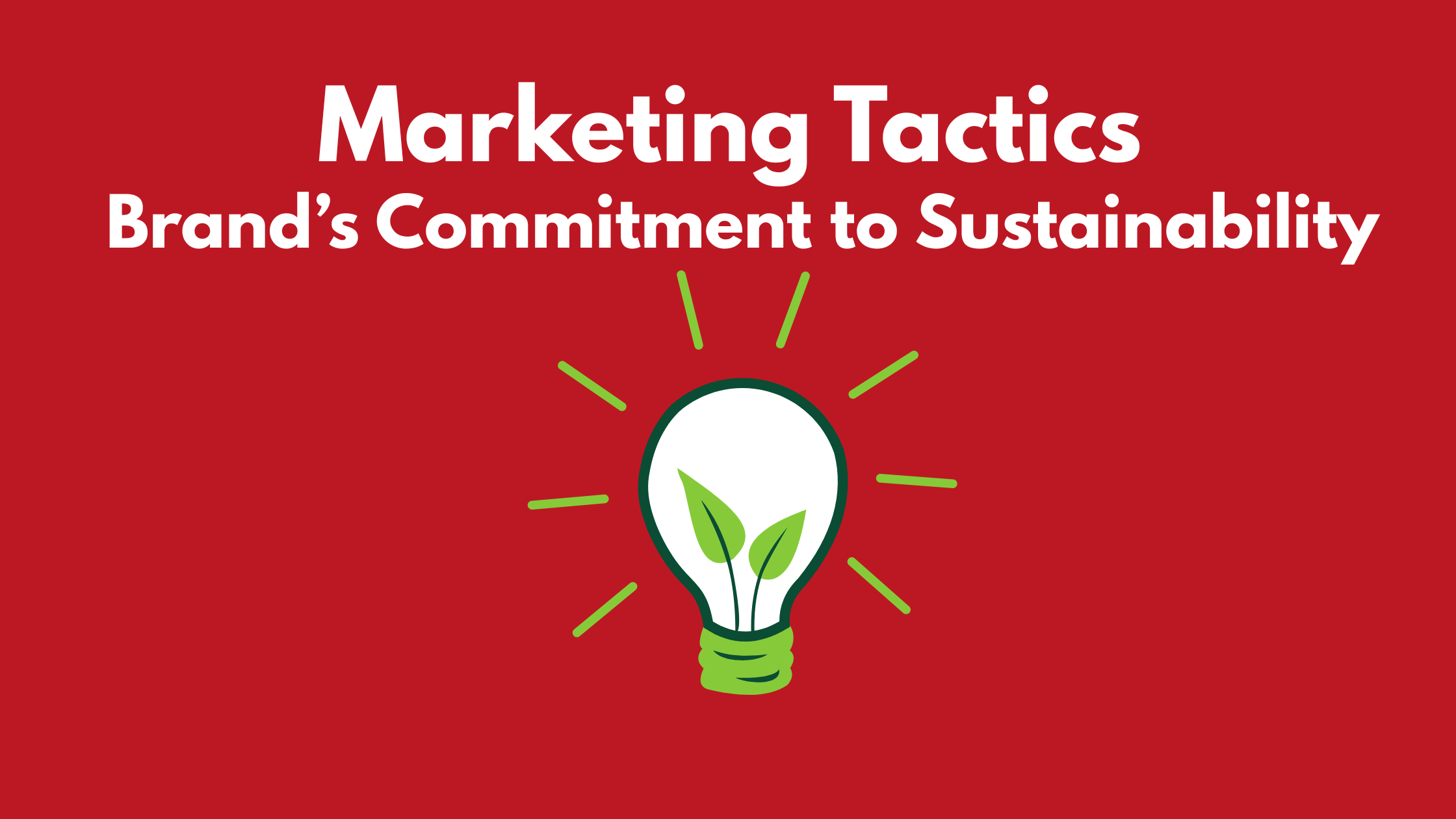 Marketing Tactics That Highlight Your Brand’s Commitment to Sustainability